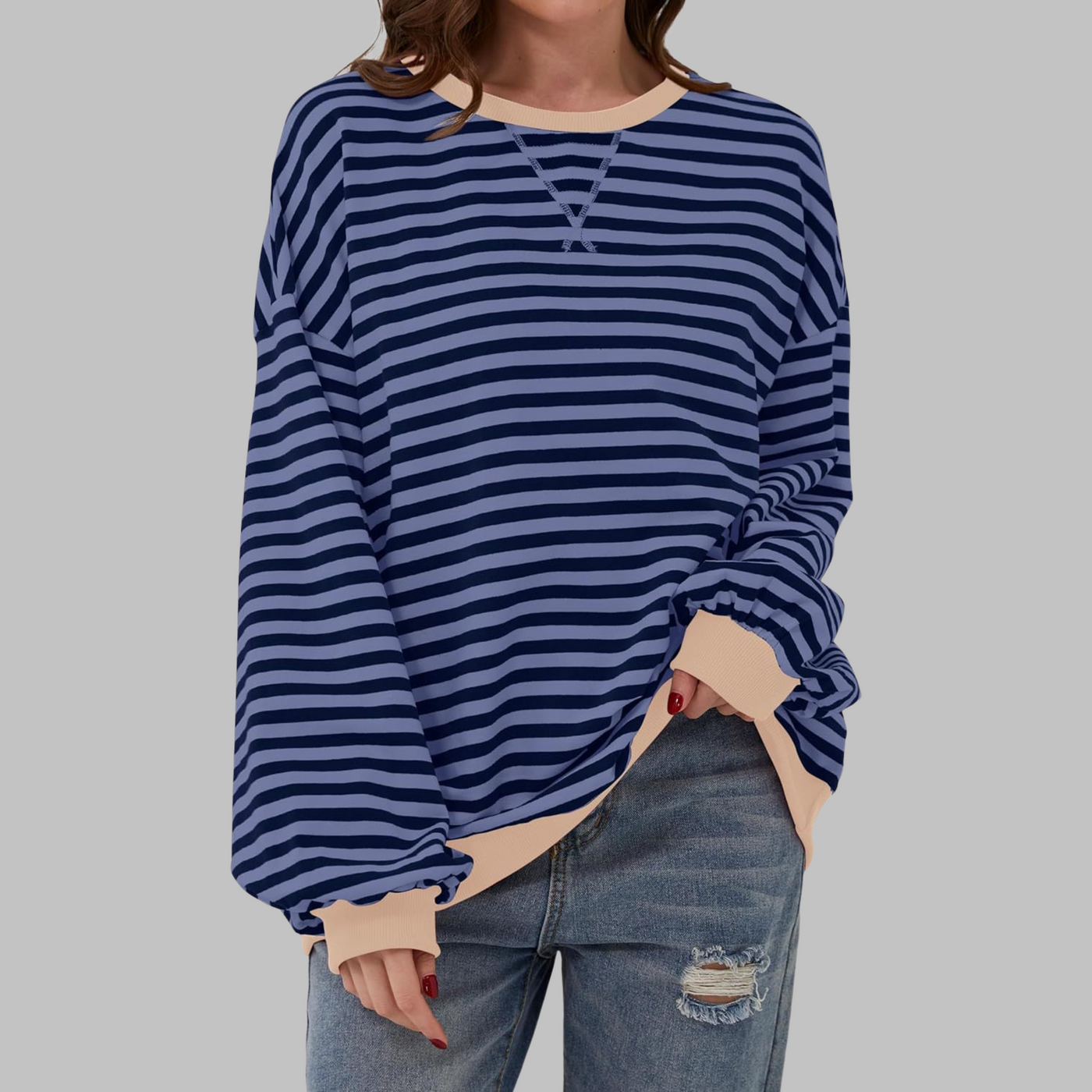 Charis | Casual Striped Sweatshirt