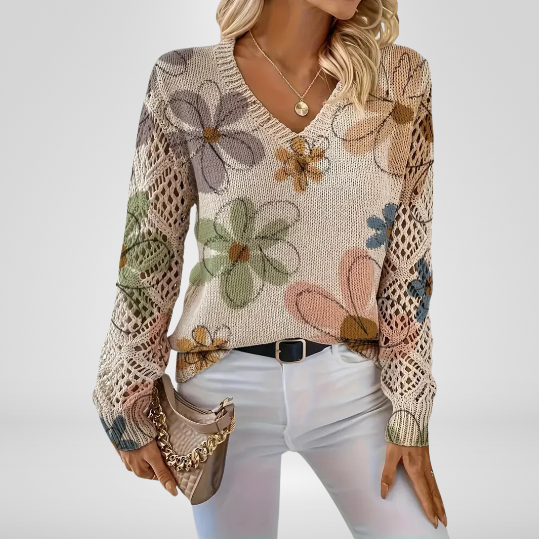 Luana | Floral Knit Jumper