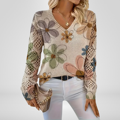 Luana | Floral Knit Jumper
