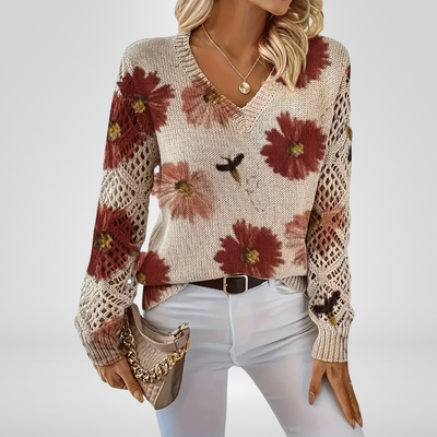 Luana | Floral Knit Jumper