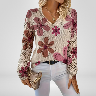 Luana | Floral Knit Jumper