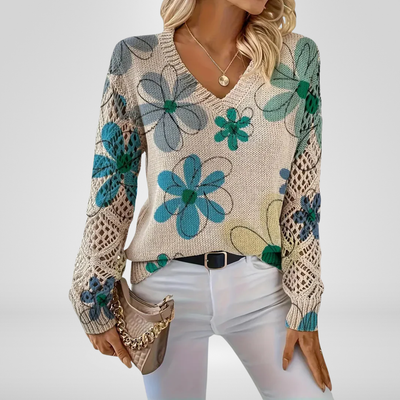 Luana | Floral Knit Jumper