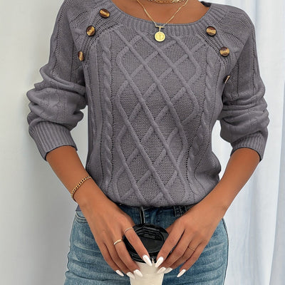 Zipha | Casual Square Neck Jumper