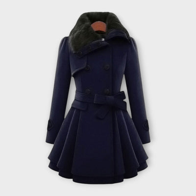Emma | Elegant Coat with Faux Fur Collar