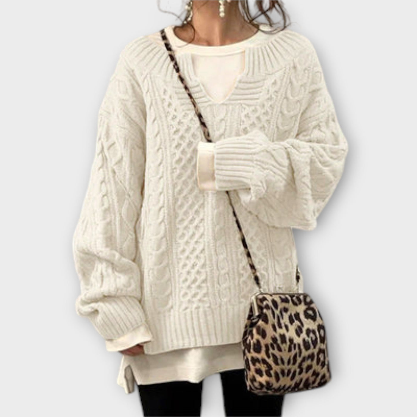 Sam | Knitted Jumper With Cable Pattern