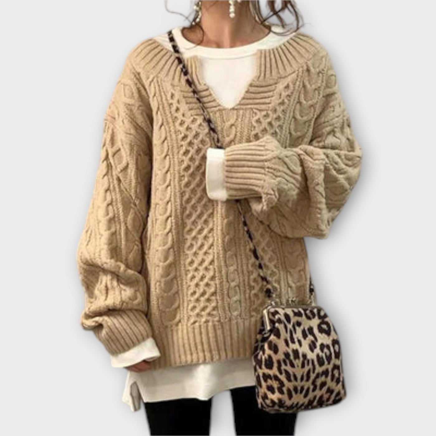 Sam | Knitted Jumper With Cable Pattern