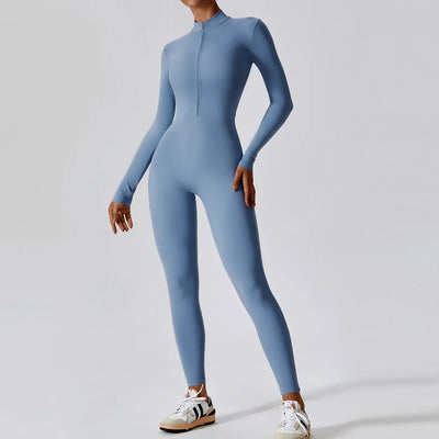 Olivia - Long Sleeve Yoga Jumpsuit