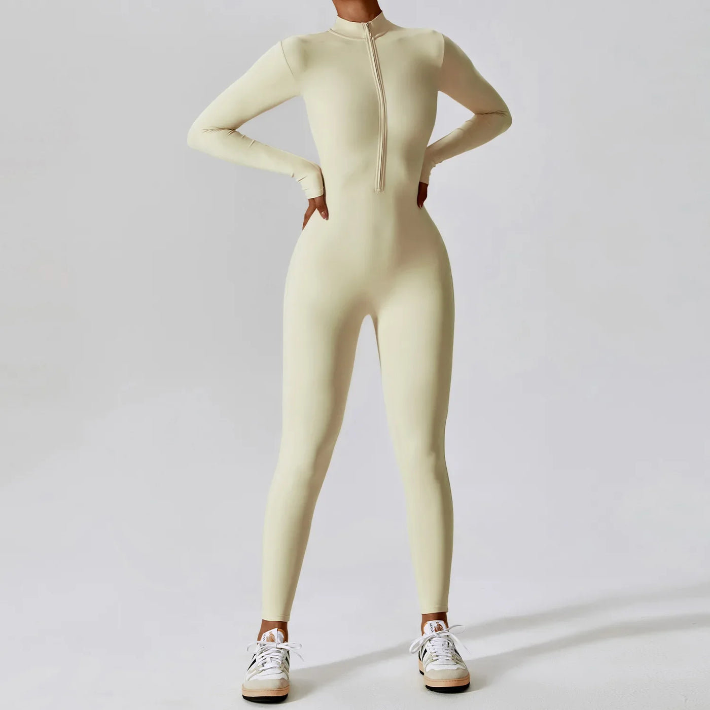 Olivia - Long Sleeve Yoga Jumpsuit