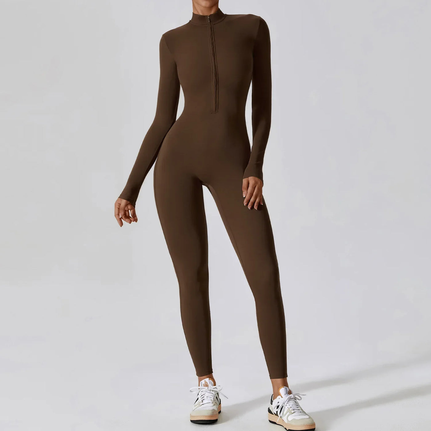 Olivia - Long Sleeve Yoga Jumpsuit
