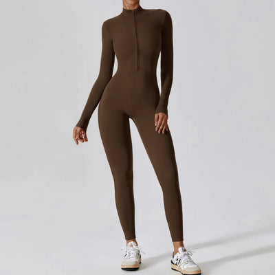 Olivia - Long Sleeve Yoga Jumpsuit
