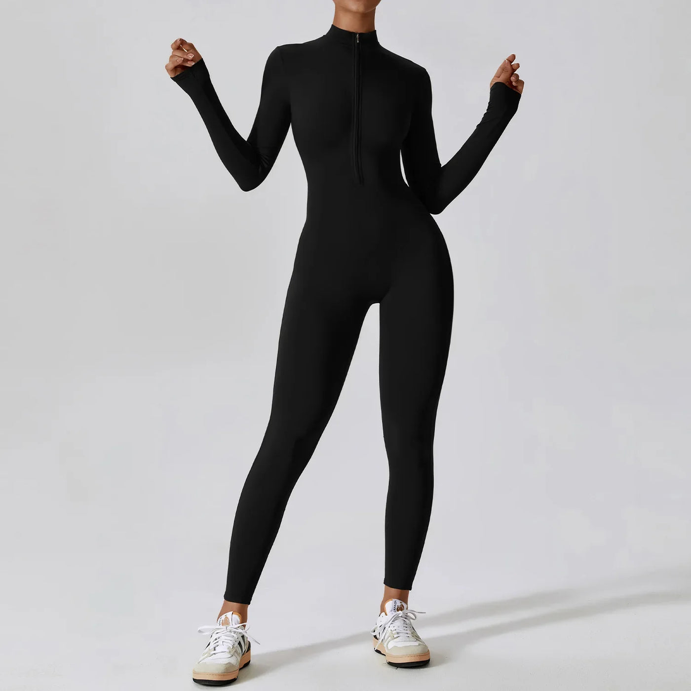 Olivia - Long Sleeve Yoga Jumpsuit
