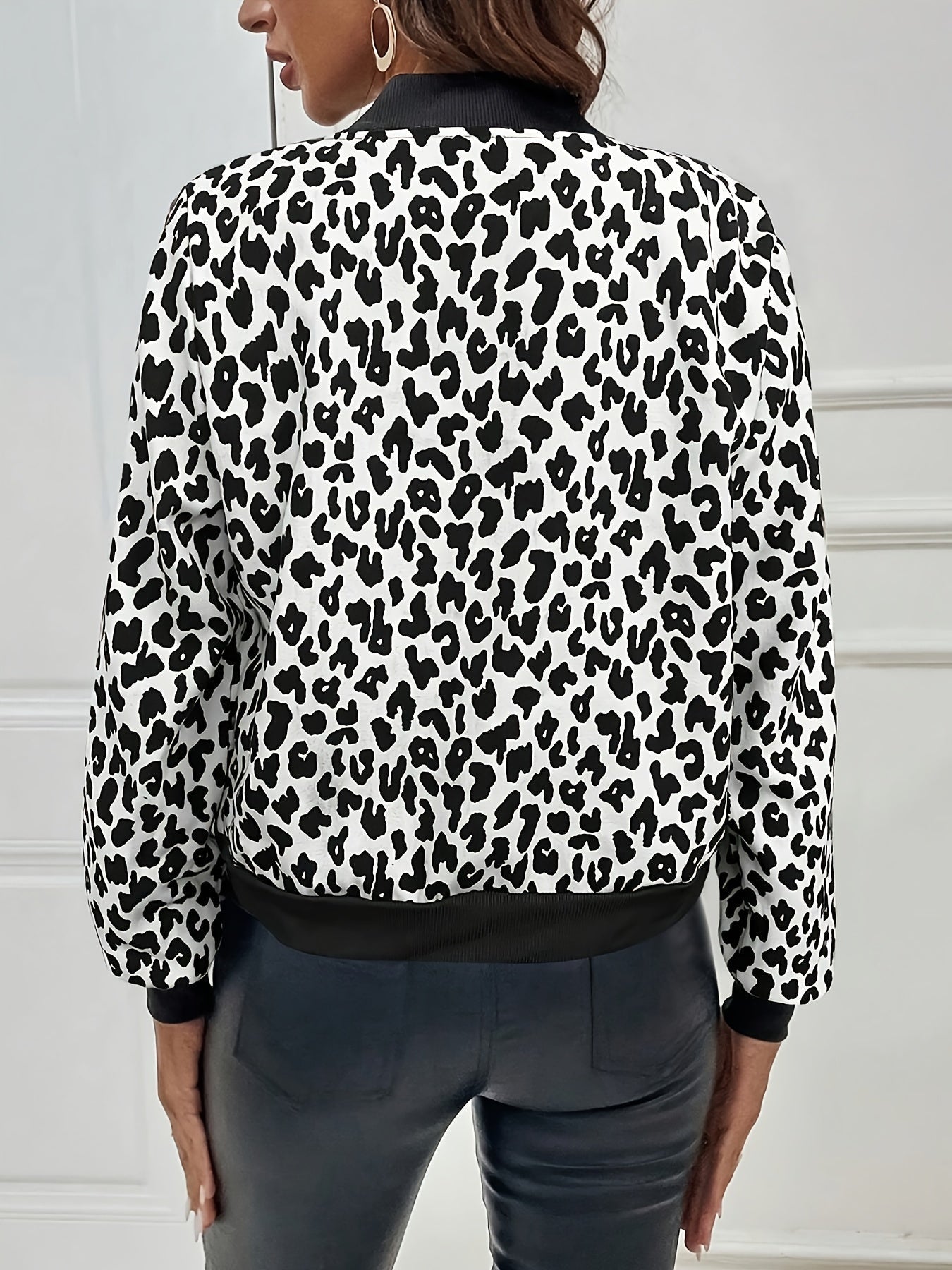 Isabella™| Leopard Print Zip-Up Jacket