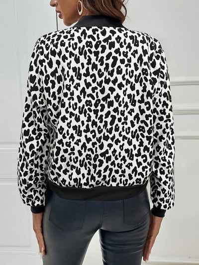 Isabella™| Leopard Print Zip-Up Jacket