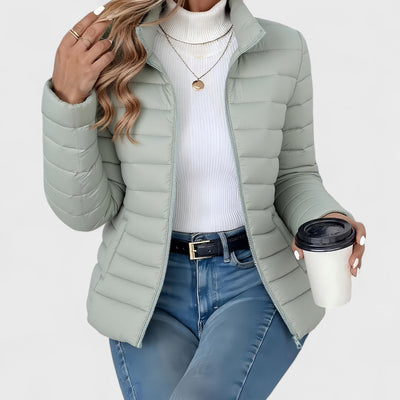 Philipa | Elegant long jacket with high collar